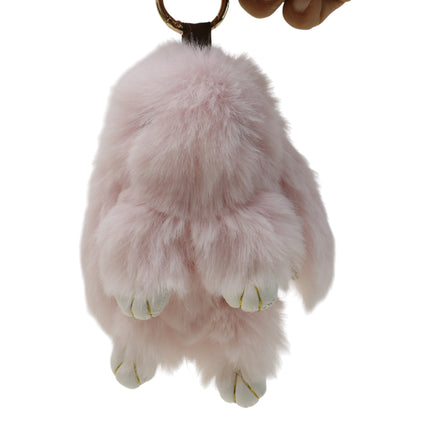 Cut Rabbit Pom Pom Keychain KC0225-5 (12PC)