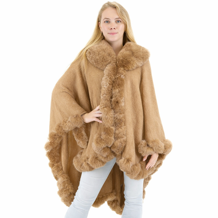 Solid Color Fur Shawl SW3719 (6PC)