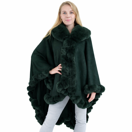 Solid Color Fur Shawl SW3719 (6PC)