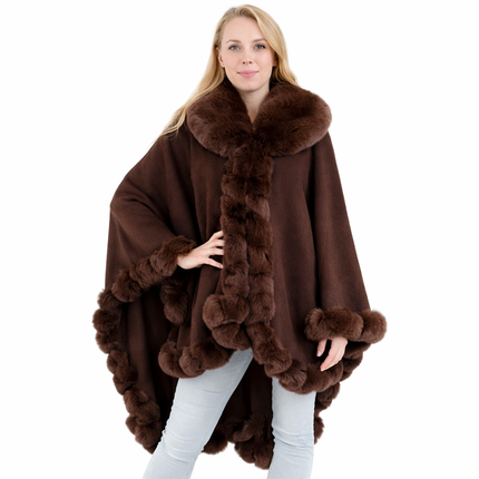 Solid Color Fur Shawl SW3719 (6PC)