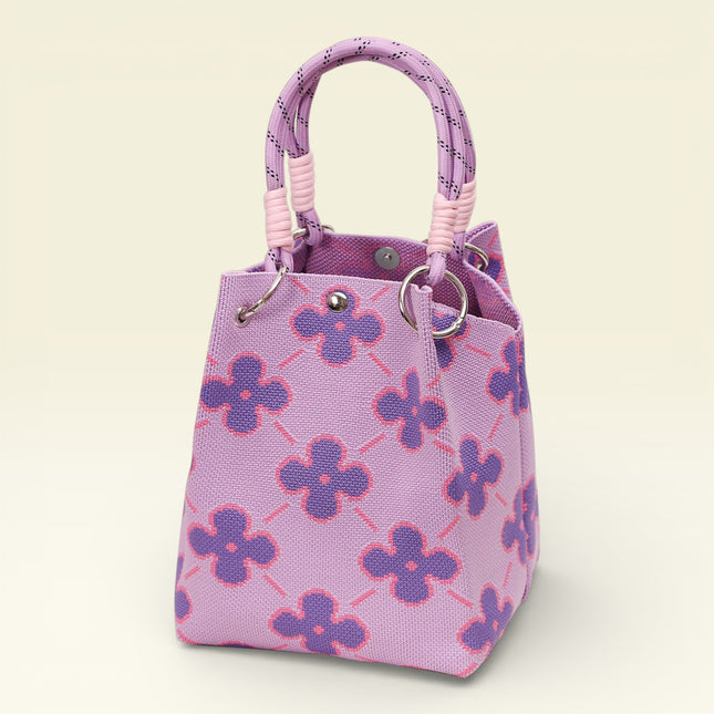Lucky Flower Pattern Knitted Tote Bag SS51223 -19 (12PC)
