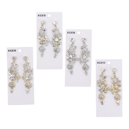 Oval Crystal Drop Bridal Earring JE72996 (3PAIR)