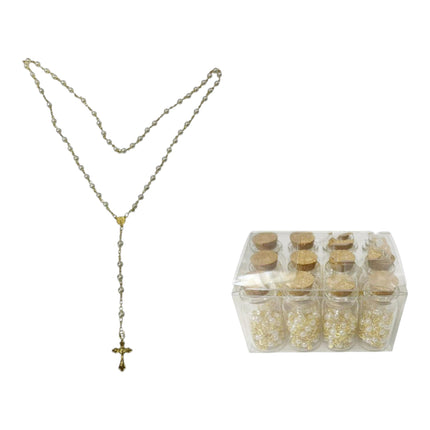 2MM Pearl Rosary Necklace JR628 (12PCS)