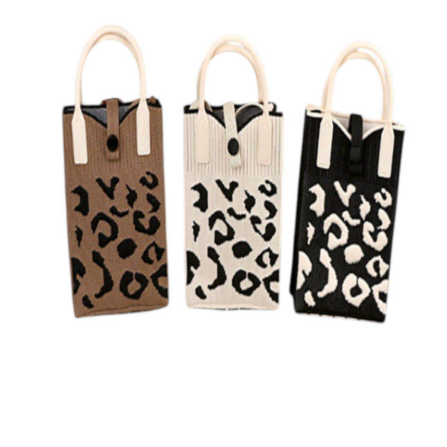 Mini Animal Pattern Knitted Phone Crossbody Bag JB6113-5 (12PC)