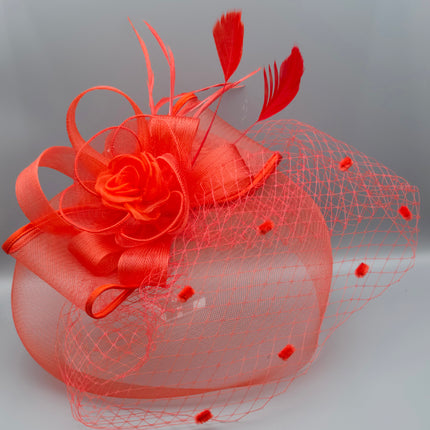 Fascinator Kentucky Derby & Tea Party Flower Feather Hat FF811 (3PC)