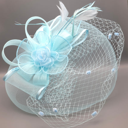 Fascinator Kentucky Derby & Tea Party Flower Feather Hat FF811 (3PC)