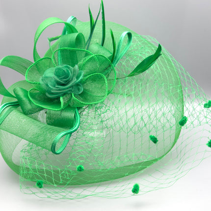 Fascinator Kentucky Derby & Tea Party Flower Feather Hat FF811 (3PC)