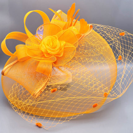 Fascinator Kentucky Derby & Tea Party Flower Feather Hat FF811 (3PC)