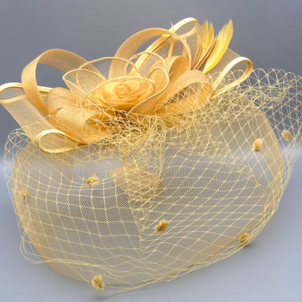 Fascinator Kentucky Derby & Tea Party Flower Feather Hat FF811 (3PC)