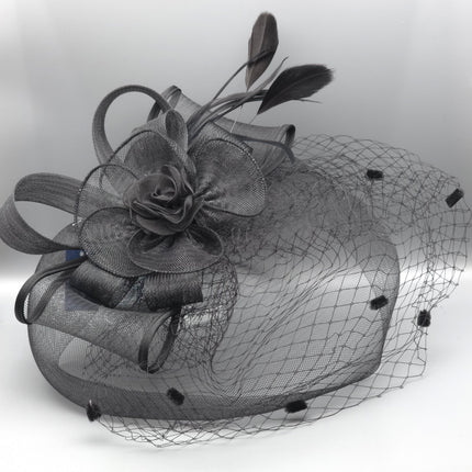 Fascinator Kentucky Derby & Tea Party Flower Feather Hat FF811 (3PC)