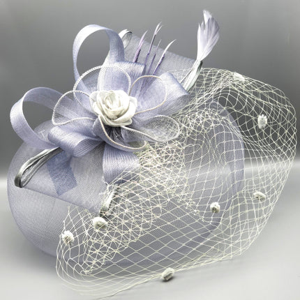 Fascinator Kentucky Derby & Tea Party Flower Feather Hat FF811 (3PC)