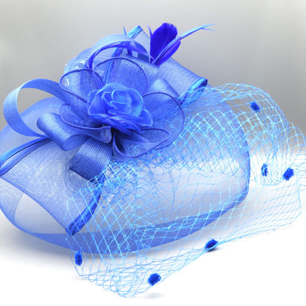 Fascinator Kentucky Derby & Tea Party Flower Feather Hat FF811 (3PC)