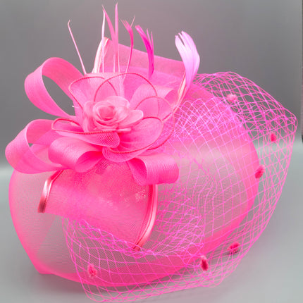 Fascinator Kentucky Derby & Tea Party Flower Feather Hat FF811 (3PC)