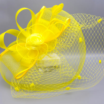 Fascinator Kentucky Derby & Tea Party Flower Feather Hat FF811 (3PC)