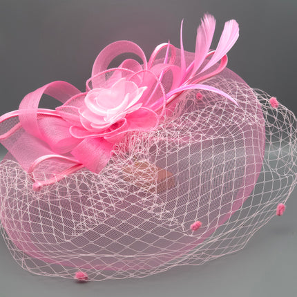 Fascinator Kentucky Derby & Tea Party Flower Feather Hat FF811 (3PC)