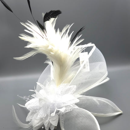 Fascinator Kentucky Derby & Tea Party Flower Feather Hat FF814(3PC)