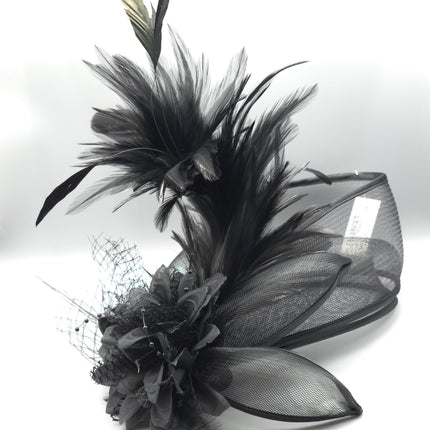 Fascinator Kentucky Derby & Tea Party Flower Feather Hat FF814(3PC)