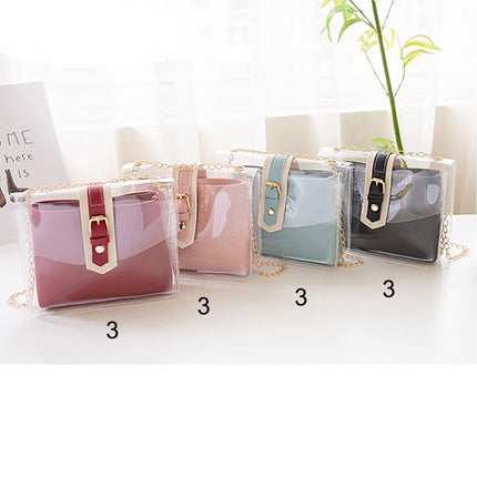 Women Transparent Tote Shoulder Bag SS6311-18 (12PC)