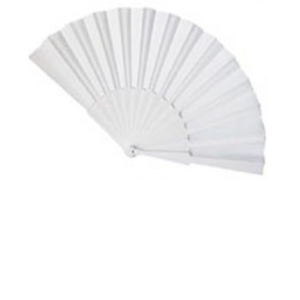 White Line Dance Hand Held Folding Fan JF6323-19 (12PC)