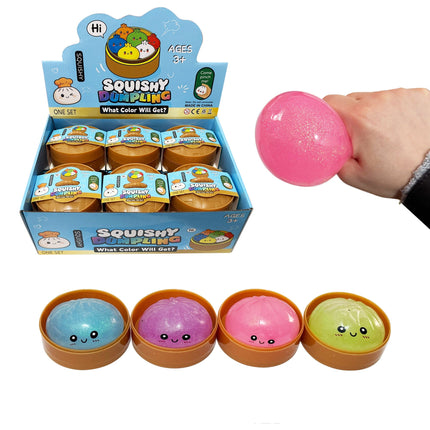 Glitter Jiggly Dumpling Squishy SS417-6. (12PC)