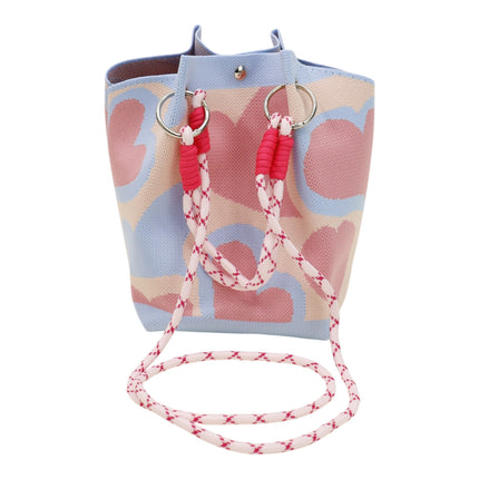 Heart Pattern Women's Knitted Bucket Bag JB6316-5 (12PC)
