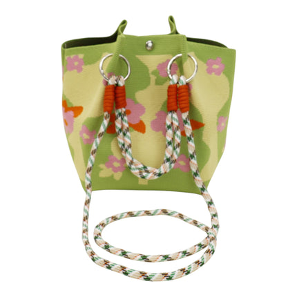 Flower Pattern Women's Knitted Bucket Bag JB6316-7 (12PC)