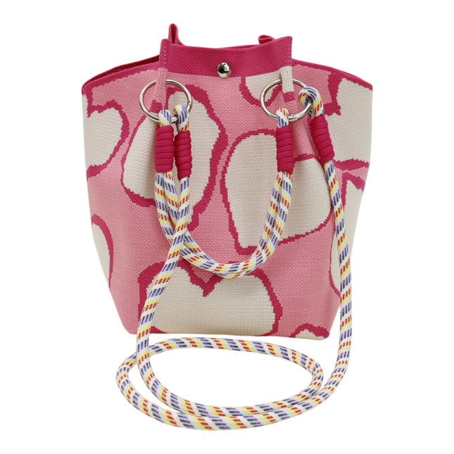 Heart Pattern Women's Knitted Bucket Bag JB6316-4 (12PC)