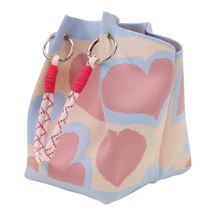 Heart Pattern Women's Knitted Bucket Bag JB6316-5 (12PC)