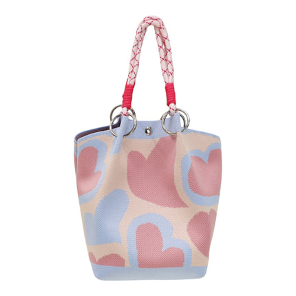 Heart Pattern Women's Knitted Bucket Bag JB6316-5 (12PC)