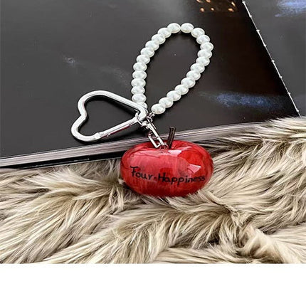 Cute Red Apple With Pearl Keychain and Bag Charm JK6413-2 (12)