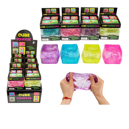 Colorful Glitter Cube Squishy Toy SS6510-52 (12PC)
