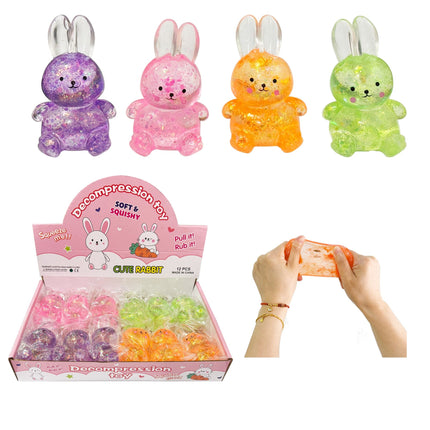 Glitter Maltose Sugar Bunny Squishy Toy SS6510-203 (12PC)