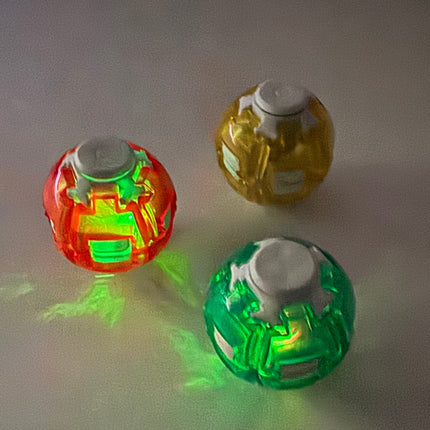 Press Spin Glowing 3D Fingertip Spinner Stress Relief Rotating Light Up Toy QY311 (24PC)