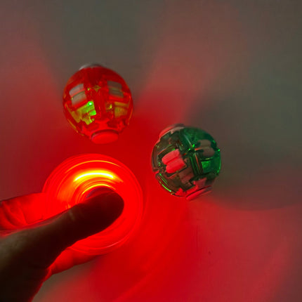Press Spin Glowing 3D Fingertip Spinner Stress Relief Rotating Light Up Toy QY311 (24PC)