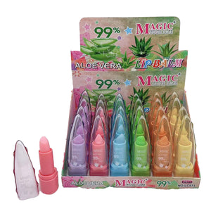 MAGIC YOUR LIFE 99% ALOE VERA LIP BALM 973 (24PC)