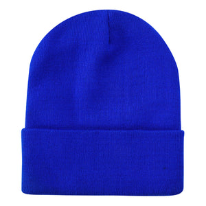 SOLID COLOR PLAIN LONG BEANIE (12PC)