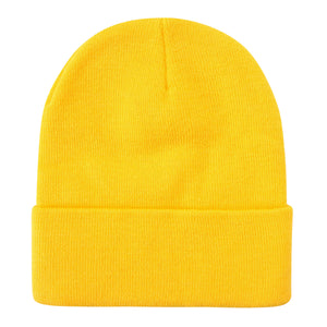 SOLID COLOR PLAIN LONG BEANIE (12PC)