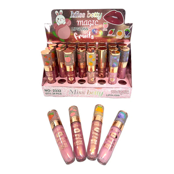 MISS BETTY MAGIC FRUITS LIP GLOSS 2332 (24PC)