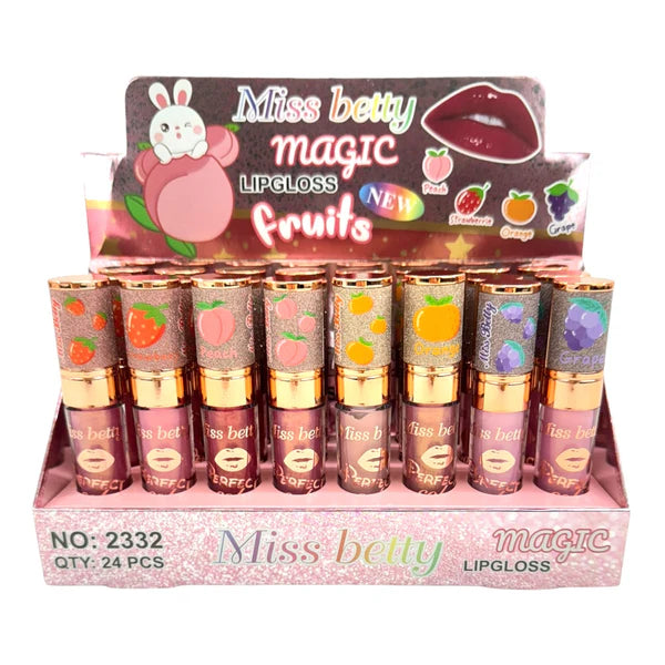 MISS BETTY MAGIC FRUITS LIP GLOSS 2332 (24PC)