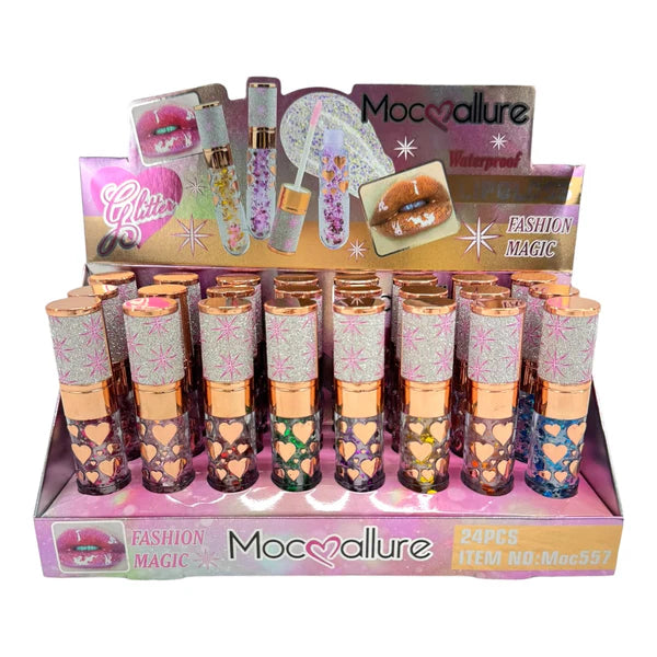 MOC ALLURE HEART LIP GLOSS 4401-13 (24PC)