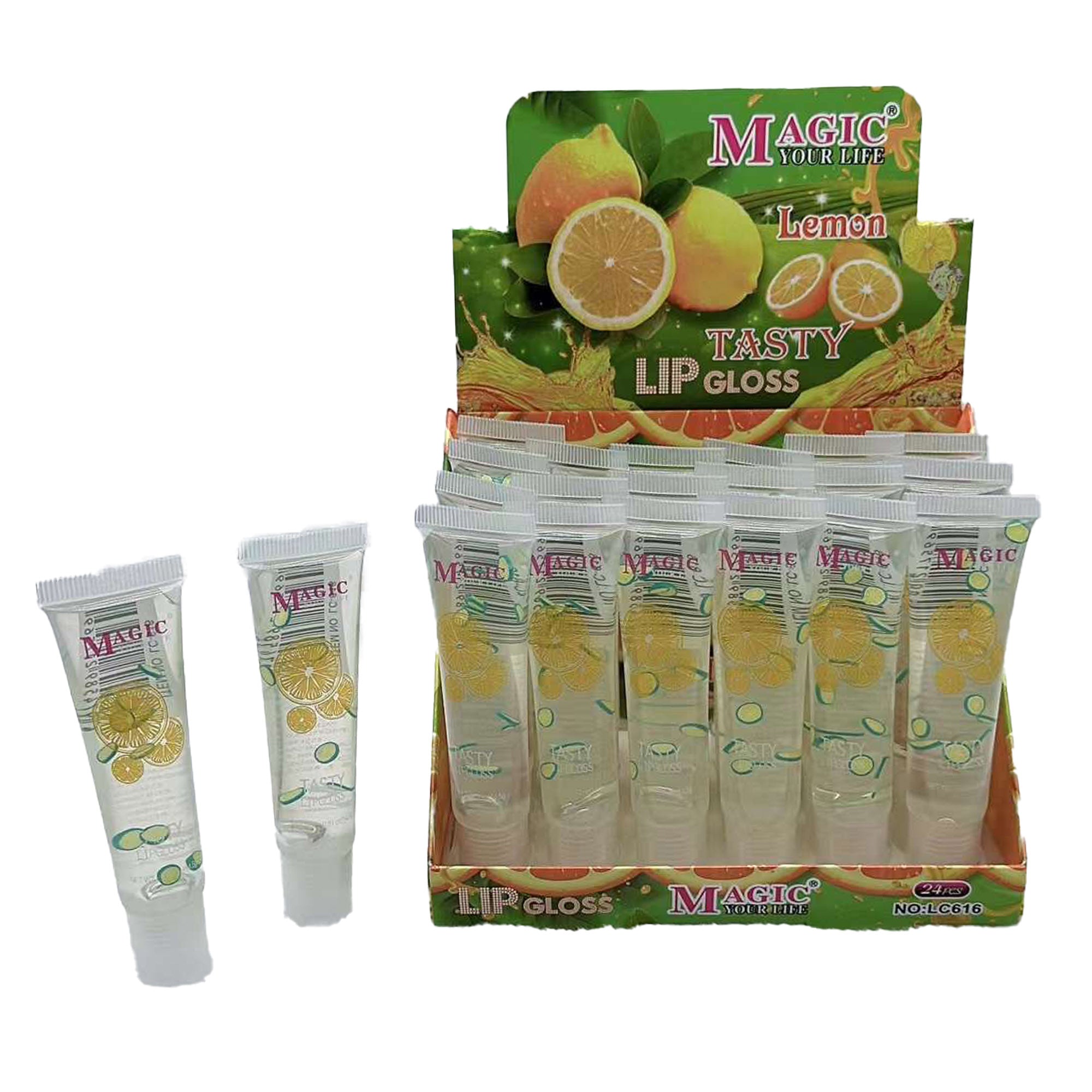 MAGIC YOUR LIFE LEMON LIP GLOSS 616 (24PC)