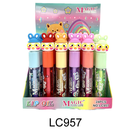 MAGIC YOUR LIFE RABBIT DUCK CARTOON LIP OIL LC957 (24PC)