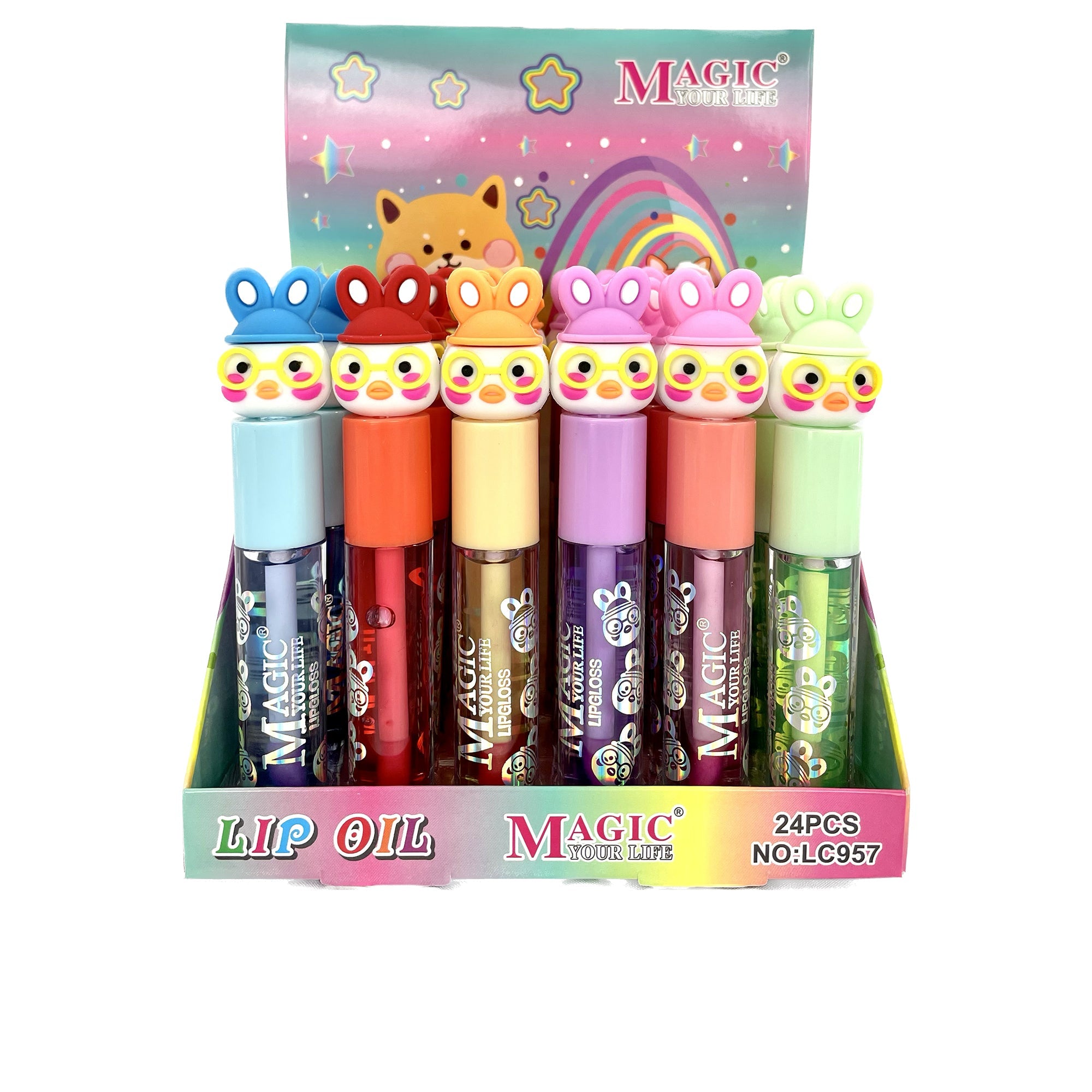 Magic Your Life Rabbit Duck Cartoon Lip Oil LC957 (24PC) JINHWA TRADING INC Magic Your Life Rabbit Duck Cartoon Lip Oil LC957 (24PC) JINHWA TRADING INC