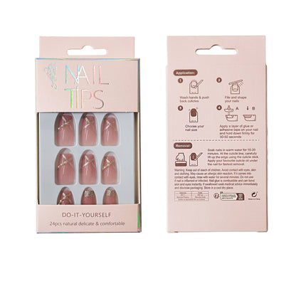 PEARL DECOR BALLERINA FAKE NAIL SET 1201-76 (12PK)