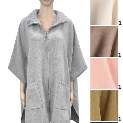 Elegant Poncho With Two Pockets P4611 (6PC)