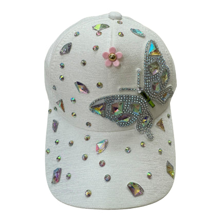 Bling Rhinestone Butterfly Baseball Cap HA6323-37 (12PC)