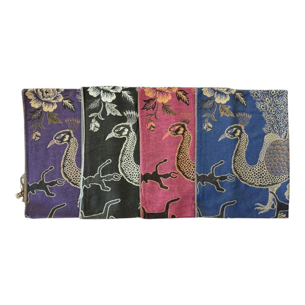 METALLIC PASHMINA PEACOCK SCF4815-14 (12PC)
