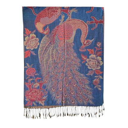 METALLIC PASHMINA PEACOCK SCF4815-14 (12PC)