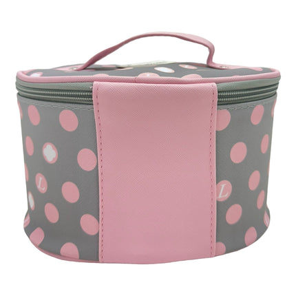 Vegan Leather Polk Dot Print Cosmetic Case Travel Bag FB211 (6SET)