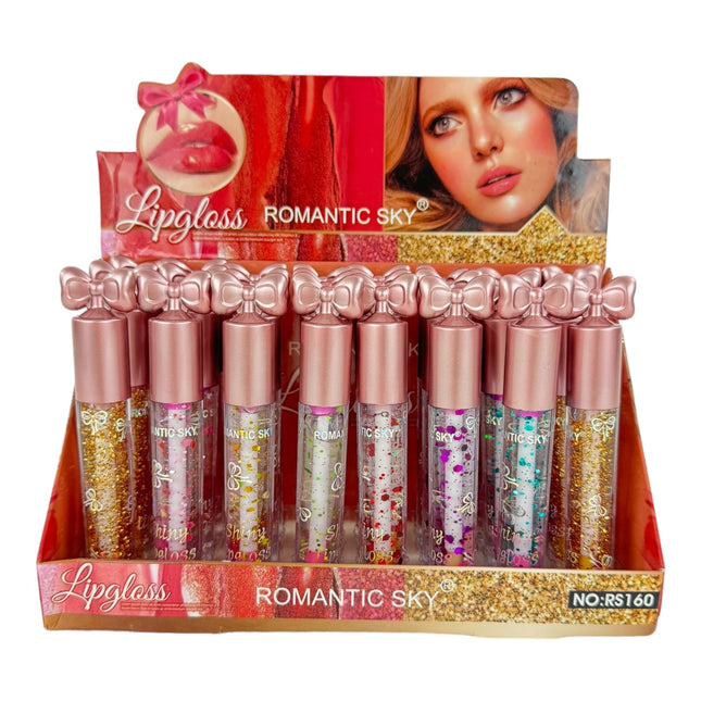 ROMANTIC SKY LIP GLOSS WITH SHINNY LC4604-11 (24PC)